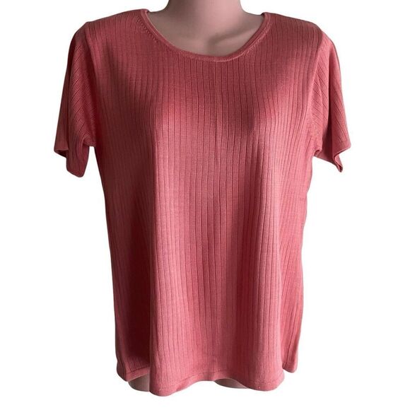 Vintage 17 NORTH Sweater Womens Size Small Pink Silk Neutral Minimalist Career - Picture 1 of 5